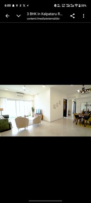 Living Room in 3 BHK Apartment at Kalpataru Radiance, Goregaon West – for Sale