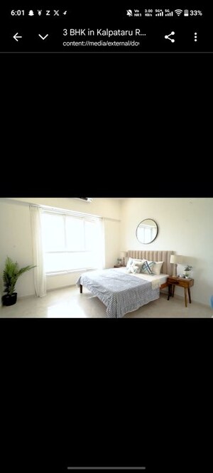 Bedroom in 3 BHK Apartment at Kalpataru Radiance, Goregaon West – for Sale