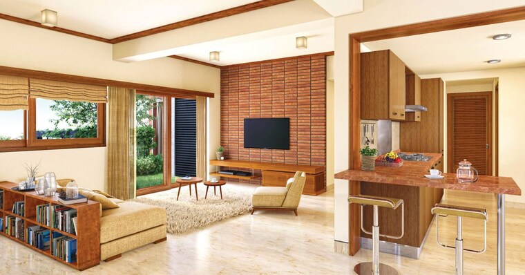 Living Room, total-environment-in-that-quiet-earth 4 Bedroom 1909 Sq.Ft. Apartment In Hennur Road Bangalore 10564039