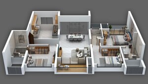 Floor Plan in 2 BHK Apartment at Vyom Avinea, Hadapsar – for Sale