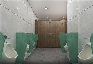 Bathroom in  Office Space at Wagle Industrial Estate – for Rent