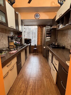 Kitchen in 2.5 BHK Apartment at Omkar Woodside, Dadar West – for Rent
