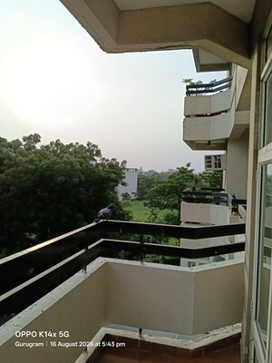 Balcony in 3 BHK Apartment at Ansal Sushant Estate, Sector 52 – for Rent