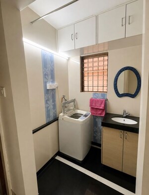 Bathroom in 2 BHK Apartment at Raunak Unnathi Gardens, Pokhran Road No One – for Rent