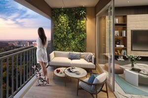 Balcony in 4 BHK Apartment at Kumar Primeview, Hadapsar – for Sale