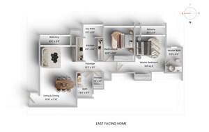 Floor Plan in 2 BHK Apartment at Lodha Aurum Grande, Kanjurmarg East – for Sale
