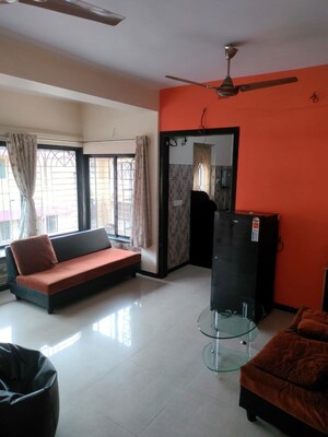 Hall in 1 BHK Apartment at Vrindavan CHS Thane West, Vrindavan Society – for Rent
