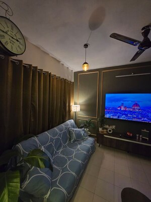 Living Room in 1 BHK Apartment at Puraniks Kanchanpushp Complex, Kavesar – for Rent
