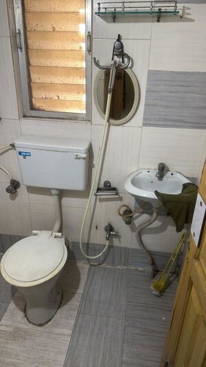 Bathroom in 1 BHK Apartment at Swastik Residency 1, Ghodbunder Road – for Rent