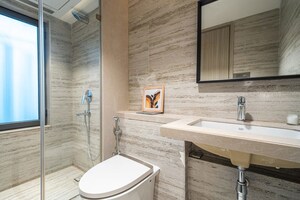Bathroom in 3 BHK Apartment at Rustomjee Paramount, Khar West – for Sale