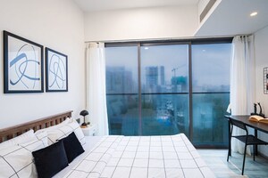 Master Bedroom in 3 BHK Apartment at Rustomjee Paramount, Khar West – for Sale
