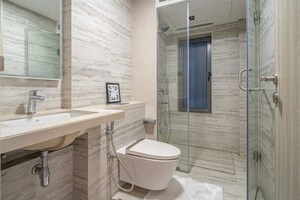 Bathroom in 3 BHK Apartment at Rustomjee Paramount, Khar West – for Sale