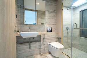 Attached Bathroom in 3 BHK Apartment at Rustomjee Paramount, Khar West – for Sale