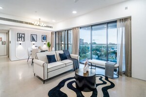 Living Room in 3 BHK Apartment at Rustomjee Paramount, Khar West – for Sale