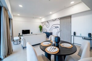 Living Room in 3 BHK Apartment at Rustomjee Paramount, Khar West – for Sale