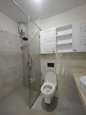 Bathroom in 3 BHK Apartment at Seawoods Sector 40 – for Rent