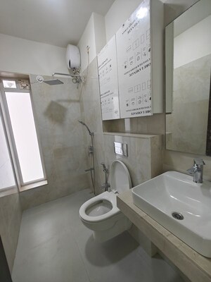 Bathroom in 3 BHK Apartment at Seawoods Sector 40 – for Rent