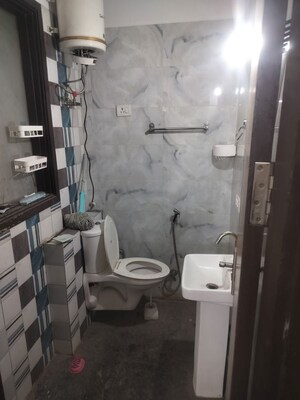 Bathroom in 3 BHK Builder Floor at Chattarpur – for Rent