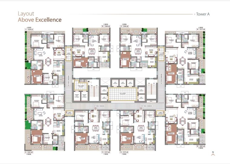 Master Plan, yula-globus-neo 3 Bedroom 2235 Sq.Ft. Apartment In Kokapet Hyderabad 10603361