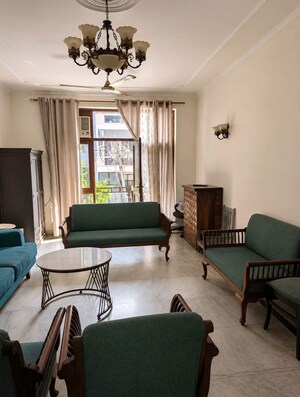 Living Room in 3 BHK Builder Floor at Greater Kailash – for Rent