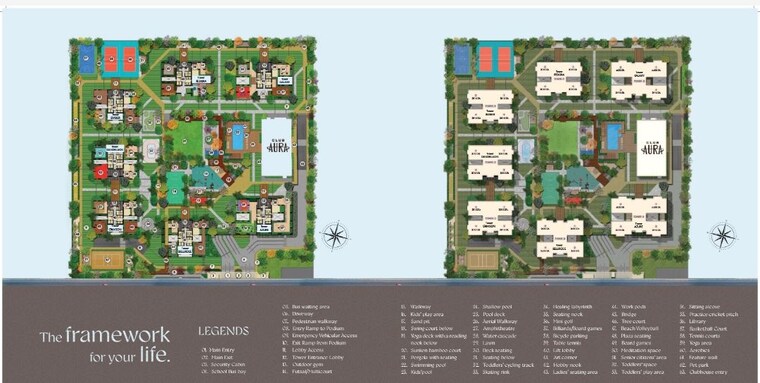 Master Plan, rajapushpa-aurelia 3 Bedroom 3435 Sq.Ft. Apartment In Tellapur Hyderabad 10603449