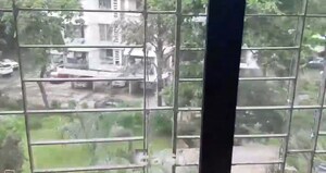 Balcony in 3 BHK Apartment at Om Shanaaz Apartments, Andheri West – for Rent