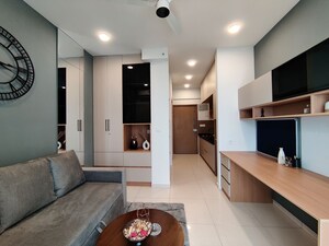 Living Room in Studio Apartment at Godrej Royale Woods, Devanahalli – for Rent
