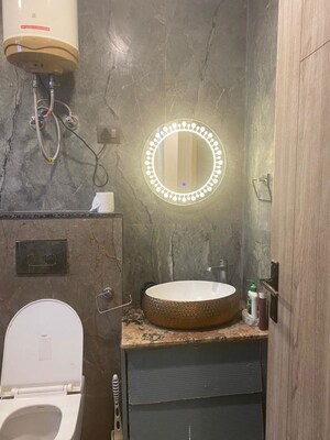 Bathroom in 2 BHK Builder Floor at Chattarpur – for Rent