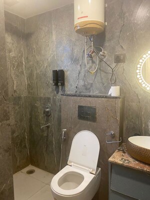 Bathroom in 2 BHK Builder Floor at Chattarpur – for Rent