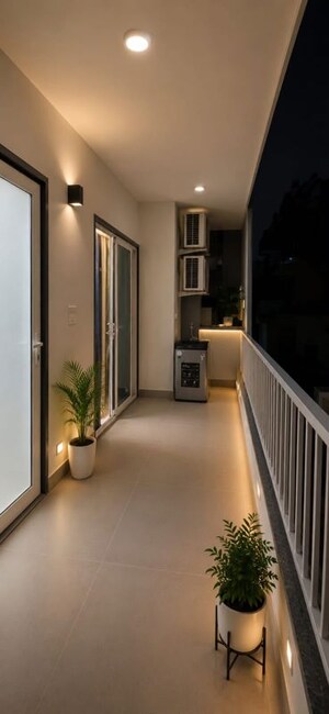 Balcony in 3 BHK Builder Floor at MRS Hi Greens, Kishanpura – for Rent