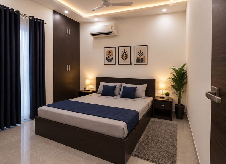 Bedroom, mrs-hi-greens 3 Bedroom 1850 Sq.Ft. Builder Floor In Kishanpura Zirakpur 10603708