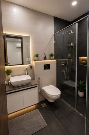 Bathroom in 3 BHK Builder Floor at MRS Hi Greens, Kishanpura – for Rent