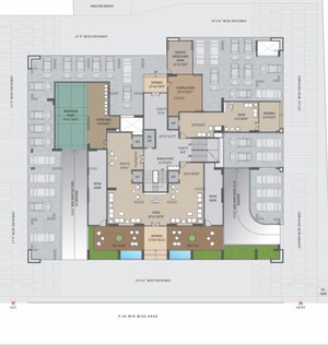 Floor Plan in 4 BHK Apartment at Bequest Shyaswa Sarovar, Shilaj – for Sale