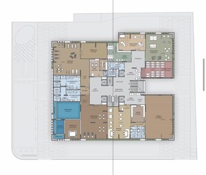 Floor Plan in 4 BHK Apartment at Bequest Shyaswa Sarovar, Shilaj – for Sale