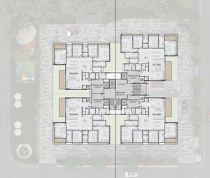 Floor Plan in 4 BHK Apartment at Bequest Shyaswa Sarovar, Shilaj – for Sale