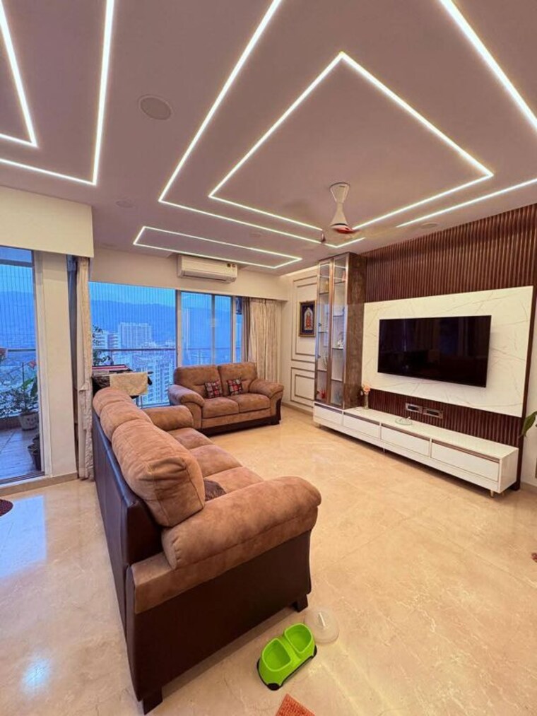 Living Room, garden-view-manpada 3 Bedroom 1150 Sq.Ft. Apartment In Manpada Thane 10603951