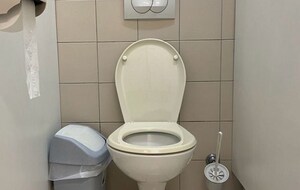 Bathroom in  Office Space at Dynasty Business Park, Andheri East – for Rent