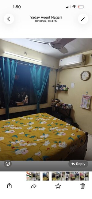 Bedroom in 1 BHK Apartment at Prakruti Park, Brahmand – for Rent