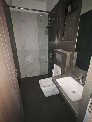 Bathroom in 2 BHK Apartment at Tharwani Majestic Towers, Kalyan West – for Rent
