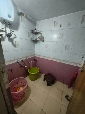 Bathroom in 1 BHK Apartment at Adhiraj Kaveri CHS, Sector 5 Kharghar – for Rent