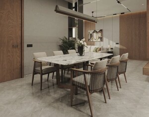 Dining area in 3 BHK Apartment at South Bopal – for Sale