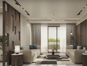 Living Room in 3 BHK Apartment at South Bopal – for Sale