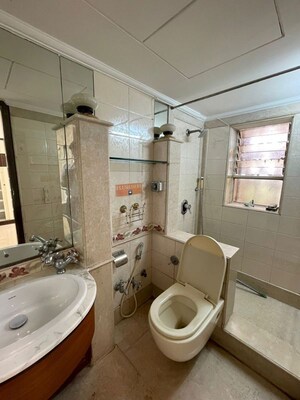 Bathroom in 3 BHK Apartment at Santacruz West – for Rent