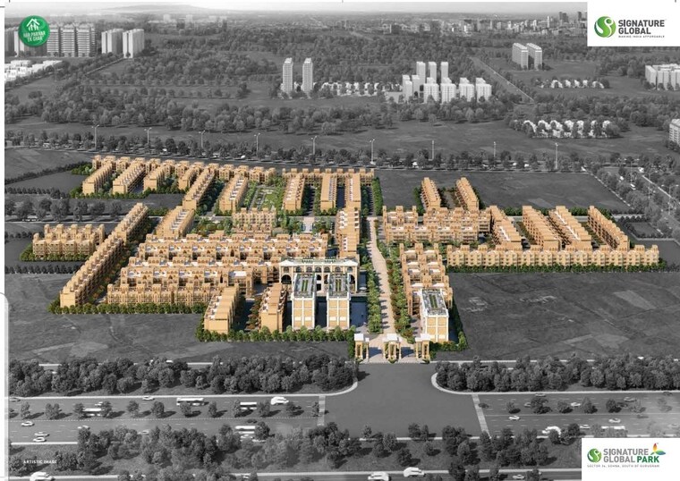 Exterior View, signature-global-park 2 Bedroom 745 Sq.Ft. Builder Floor In Sohna Sector 36 Gurgaon 10604566