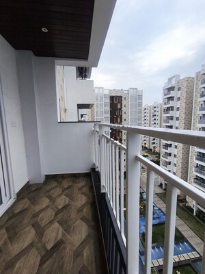 Balcony in 3 BHK Apartment at Ambience Courtyard, Manikonda – for Rent