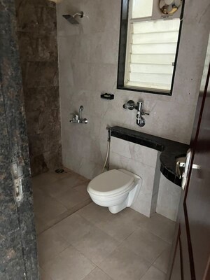 Bathroom in 3 BHK Apartment at Nyati Evita, Dhanori – for Rent