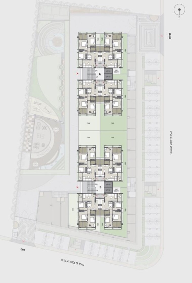 Floor Plan, sun-skyview 3 Bedroom 1760 Sq.Ft. Apartment In Shela Ahmedabad 10604580