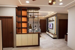 Living Room in 3 BHK Apartment at Aurobindo The Regent, Kondapur – for Rent