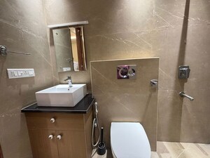 Attached Bathroom in 3 BHK Builder Floor at Sushant Lok I – for Rent