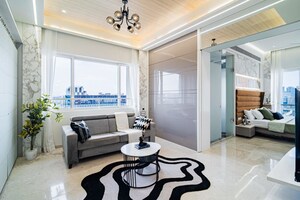 Living Room in 4 BHK Apartment at Lodha Fiorenza, Goregaon East – for Sale
